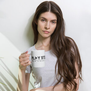 PSS White glossy mug